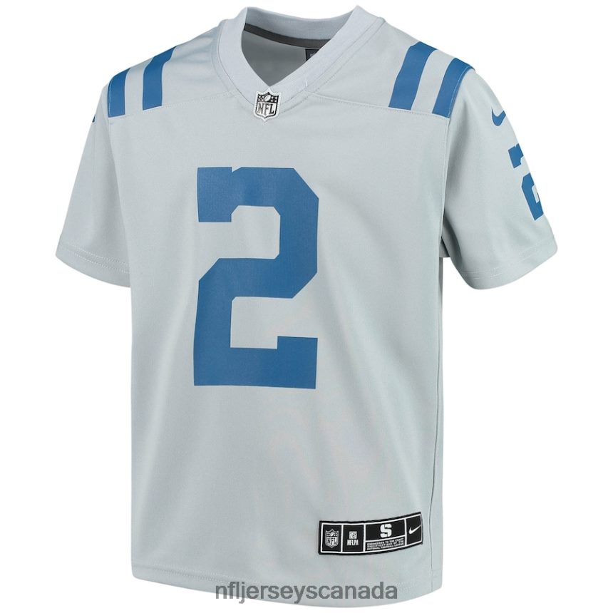 Youth Indianapolis Colts Carson Wentz Nike Gray Inverted Team Game Jersey Clothing NFL TBXFR64712