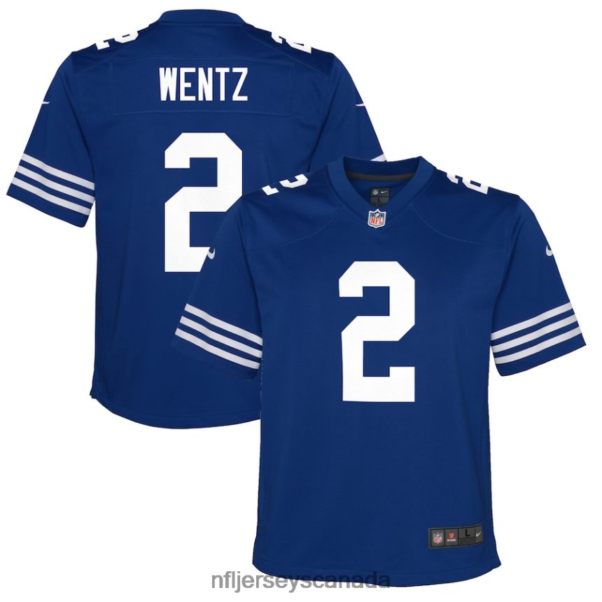Youth Indianapolis Colts Carson Wentz Nike Royal Alternate Game Jersey Clothing NFL TBXFR63510
