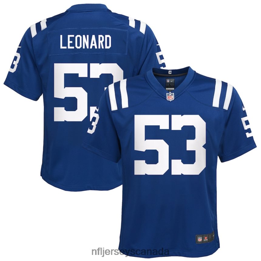Youth Indianapolis Colts Darius Leonard Nike Royal Game Player Jersey Clothing NFL TBXFR62537