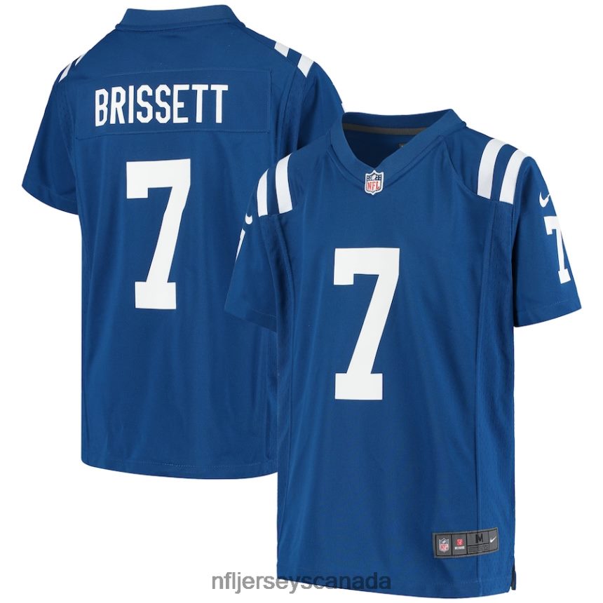 Youth Indianapolis Colts Jacoby Brissett Royal Game Player Jersey Clothing NFL TBXFR61957
