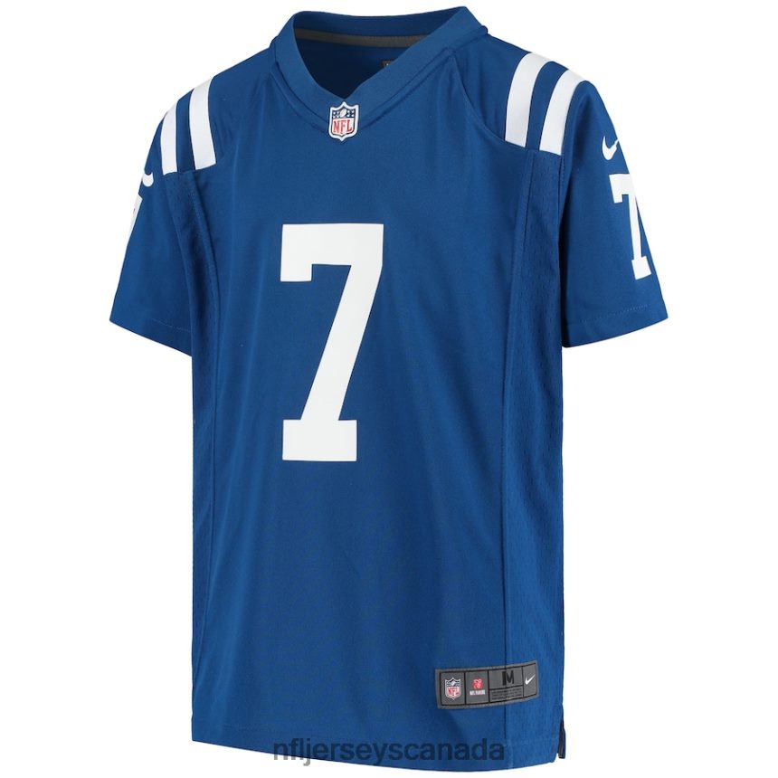Youth Indianapolis Colts Jacoby Brissett Royal Game Player Jersey Clothing NFL TBXFR61957
