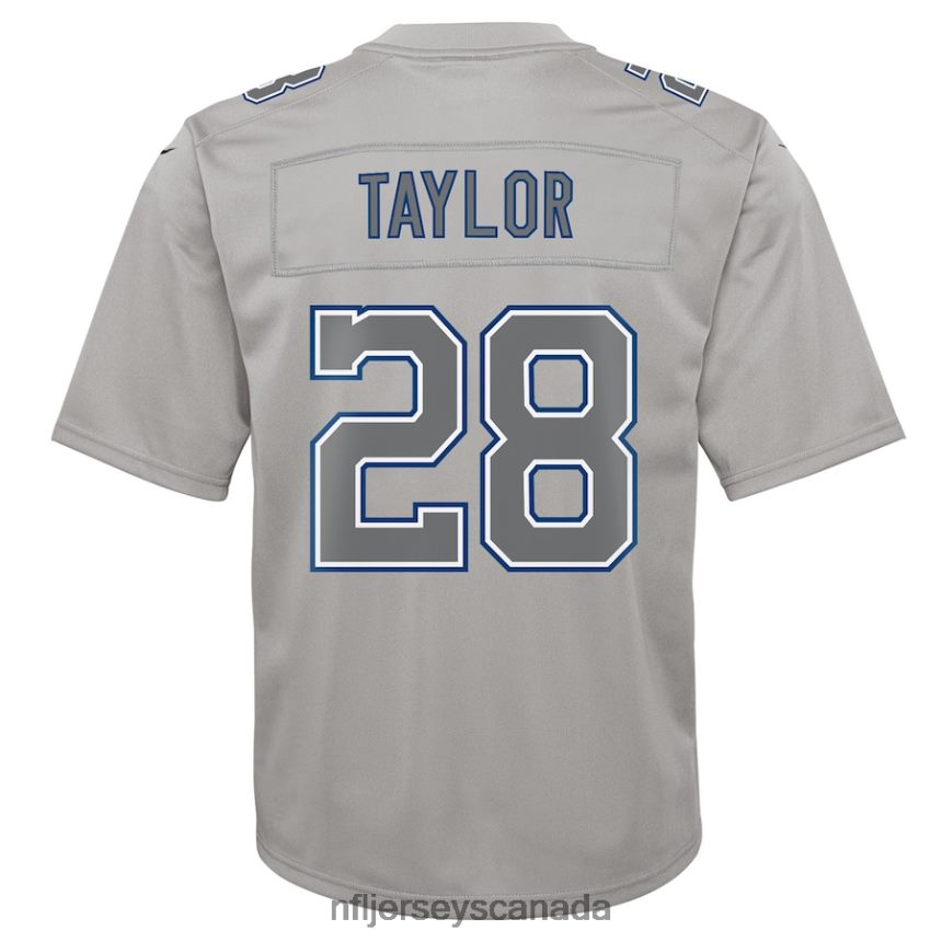 Youth Indianapolis Colts Jonathan Taylor Nike Gray Atmosphere Game Jersey Clothing NFL TBXFR63527
