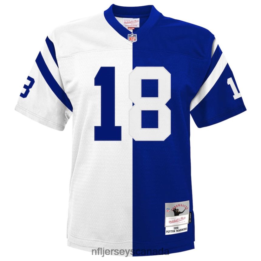 Youth Indianapolis Colts Peyton Manning Mitchell  Ness White/Royal Split Legacy Jersey Clothing NFL TBXFR62676