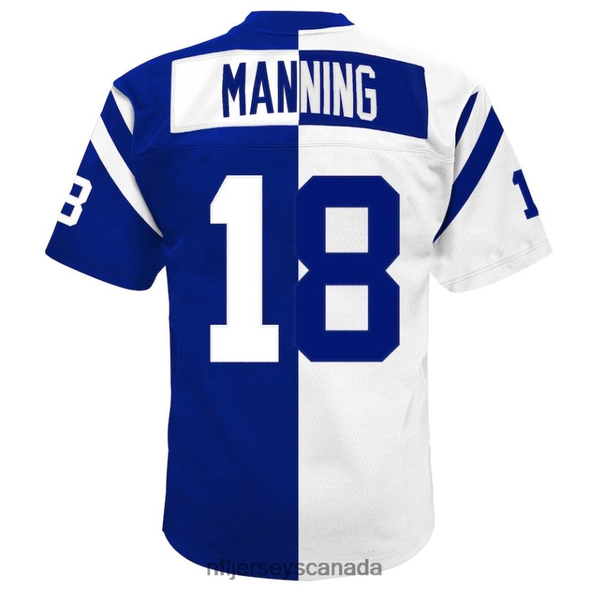 Youth Indianapolis Colts Peyton Manning Mitchell  Ness White/Royal Split Legacy Jersey Clothing NFL TBXFR62676