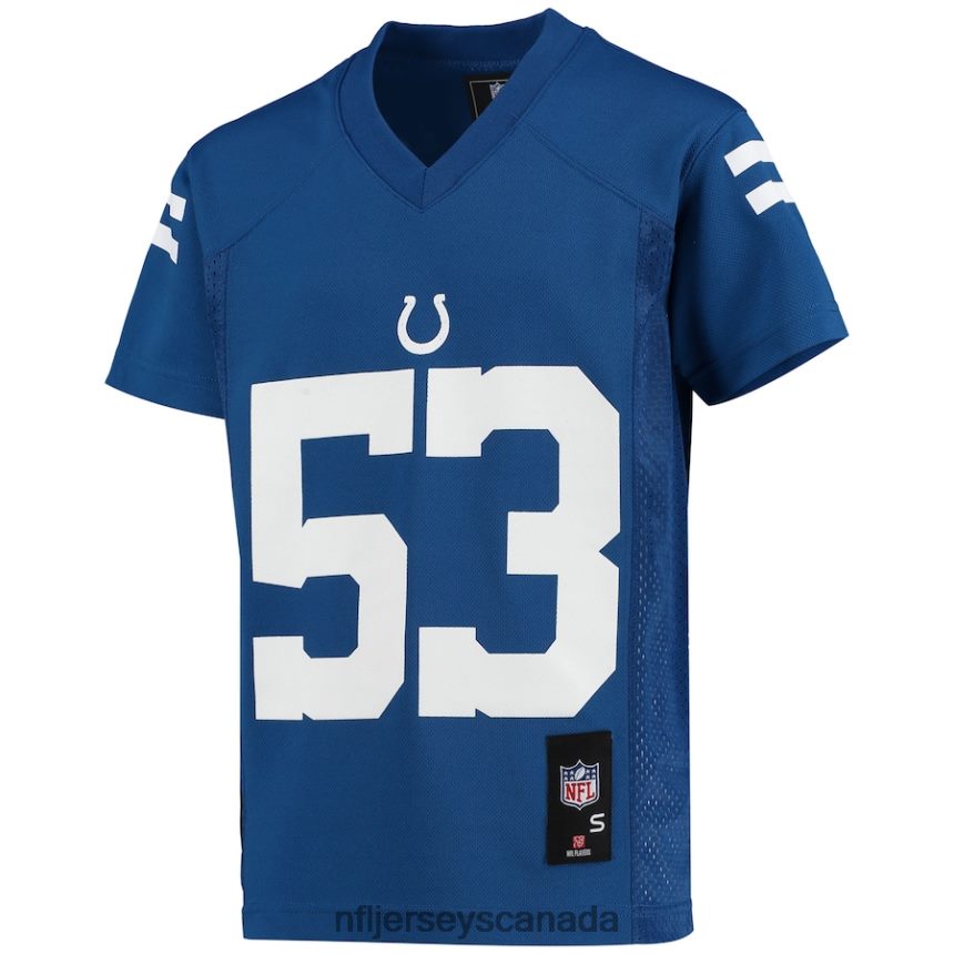 Youth Indianapolis Colts Shaquille Leonard Royal Replica Player Jersey Clothing NFL TBXFR63133