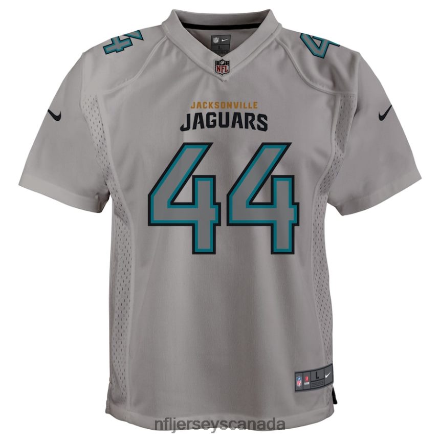 Youth Jacksonville Jaguars Travon Walker Nike Gray Atmosphere Game Jersey Clothing NFL TBXFR63878