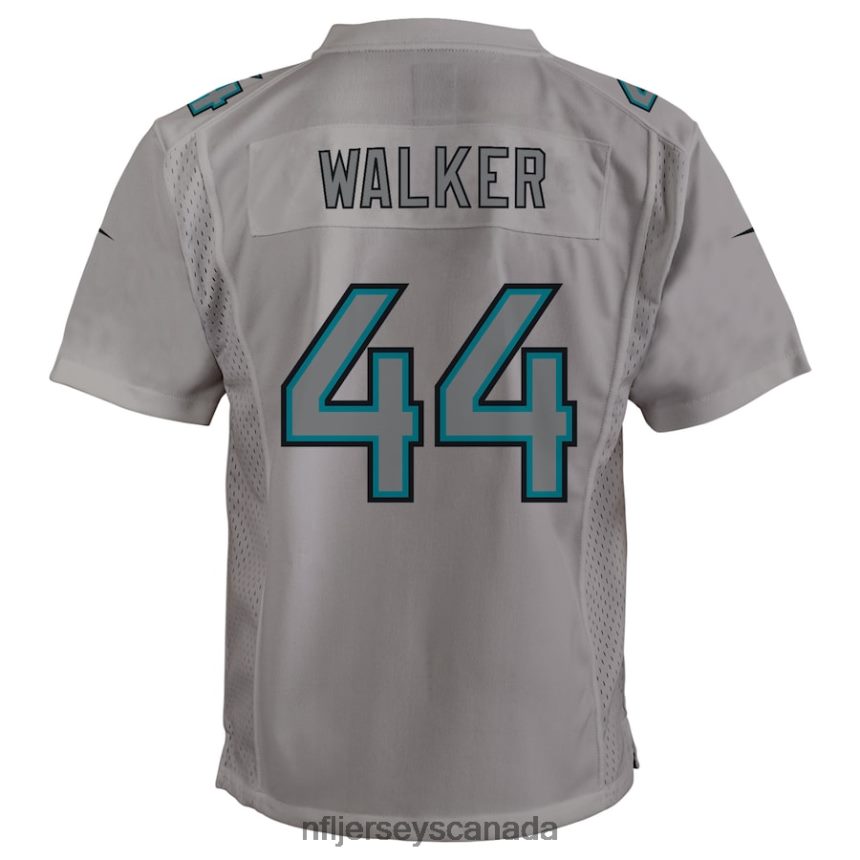 Youth Jacksonville Jaguars Travon Walker Nike Gray Atmosphere Game Jersey Clothing NFL TBXFR63878