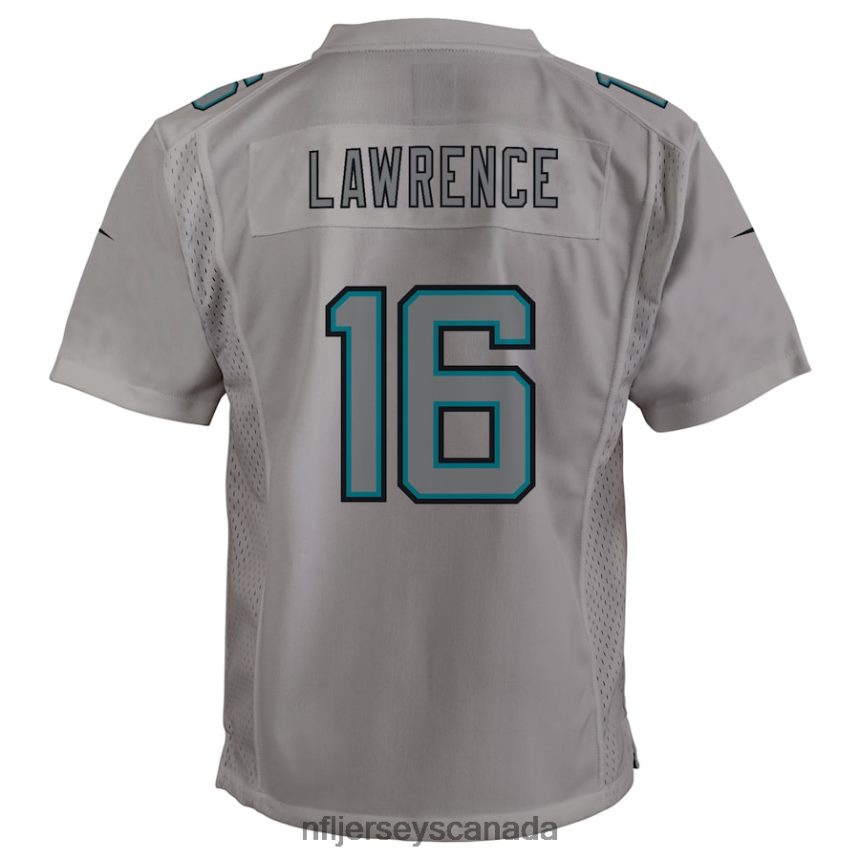 Youth Jacksonville Jaguars Trevor Lawrence Nike Gray Atmosphere Game Jersey Clothing NFL TBXFR61439