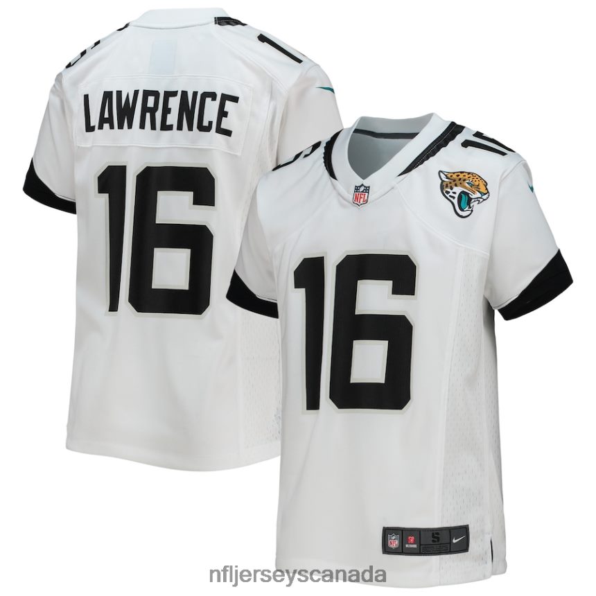 Youth Jacksonville Jaguars Trevor Lawrence Nike White Game Jersey Clothing NFL TBXFR6377