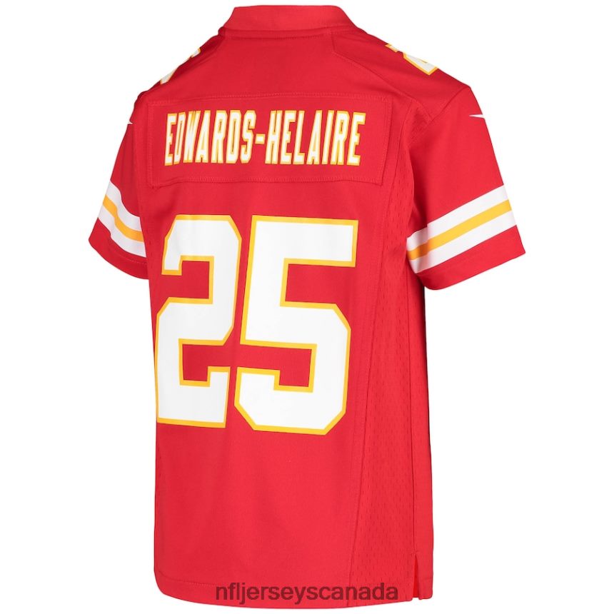 Youth Kansas City Chiefs Clyde Edwards-Helaire Nike Red Team Game Jersey Clothing NFL TBXFR61667
