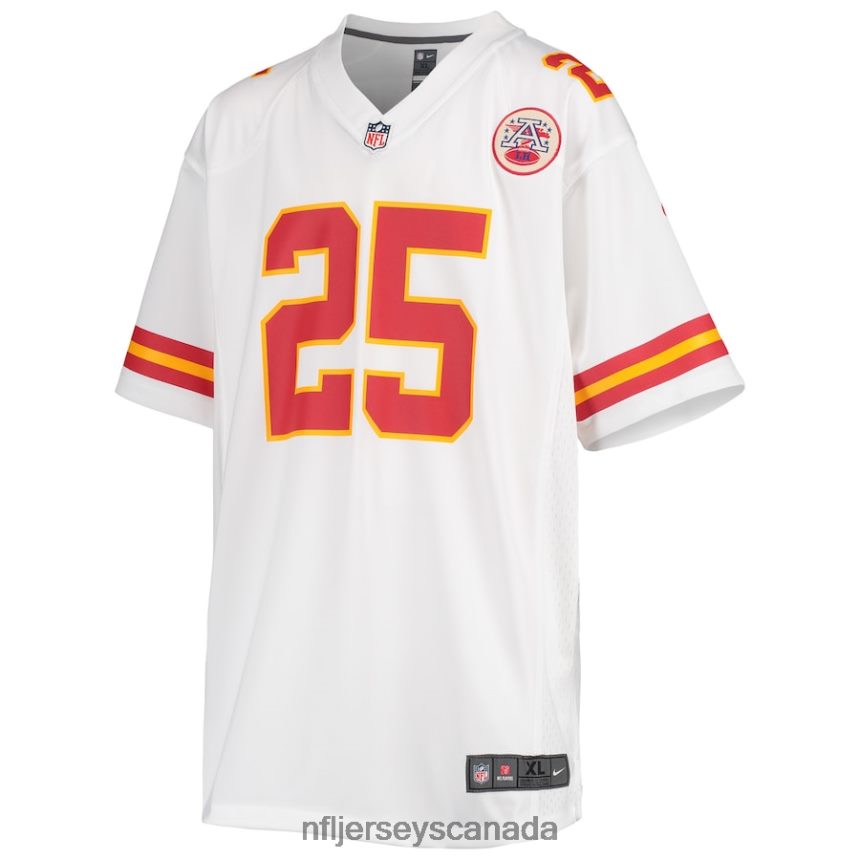 Youth Kansas City Chiefs Clyde Edwards-Helaire Nike White Game Jersey Clothing NFL TBXFR61830