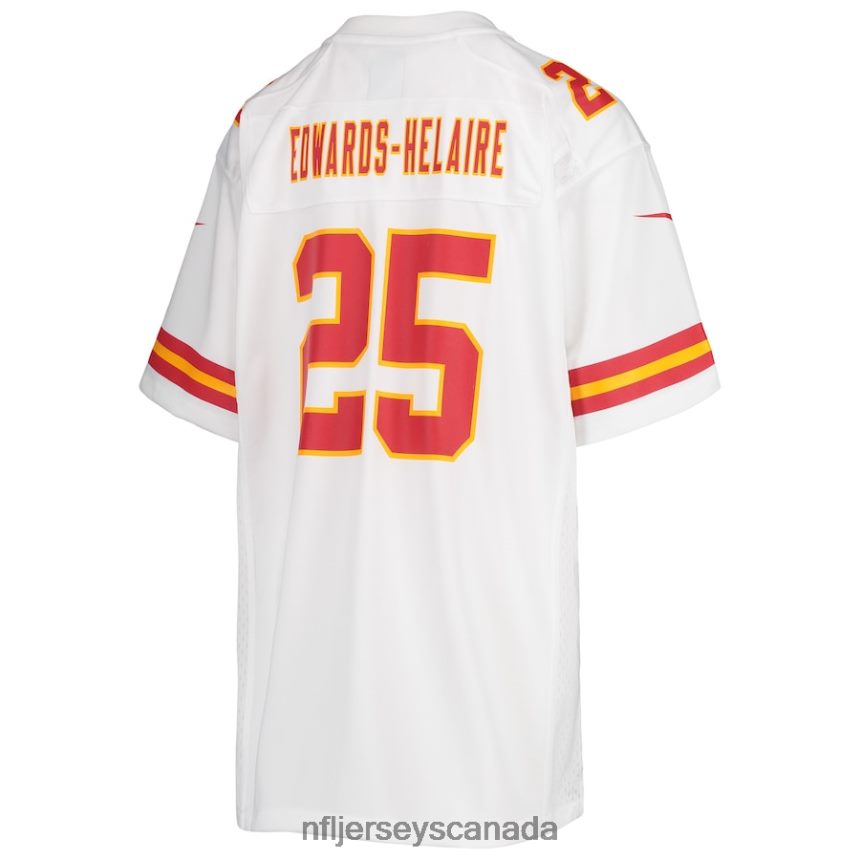 Youth Kansas City Chiefs Clyde Edwards-Helaire Nike White Game Jersey Clothing NFL TBXFR61830