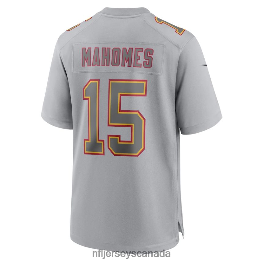 Youth Kansas City Chiefs Patrick Mahomes Nike Gray Super Bowl LVII Patch Atmosphere Fashion Game Jersey Clothing NFL TBXFR616