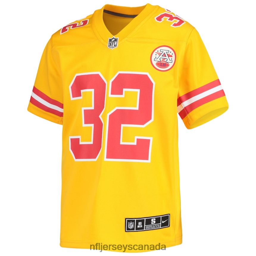 Youth Kansas City Chiefs Tyrann Mathieu Nike Gold Inverted Team Game Jersey Clothing NFL TBXFR62782