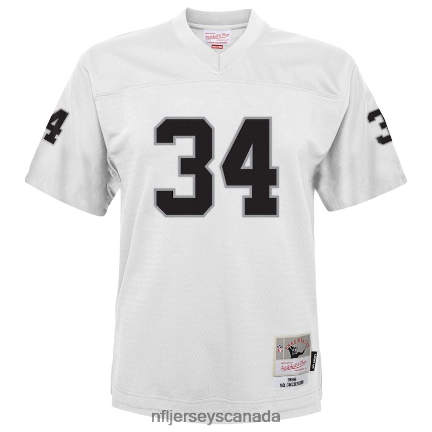 Youth Las Vegas Raiders Bo Jackson Mitchell  Ness White 1988 Retired Player Legacy Jersey Clothing NFL TBXFR61362
