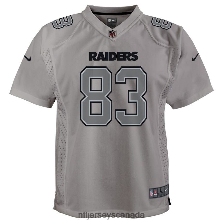 Youth Las Vegas Raiders Darren Waller Nike Gray Atmosphere Game Jersey Clothing NFL TBXFR63917