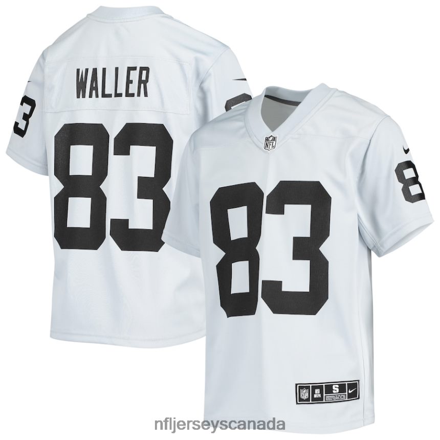 Youth Las Vegas Raiders Darren Waller Nike Silver Inverted Team Game Jersey Clothing NFL TBXFR62944