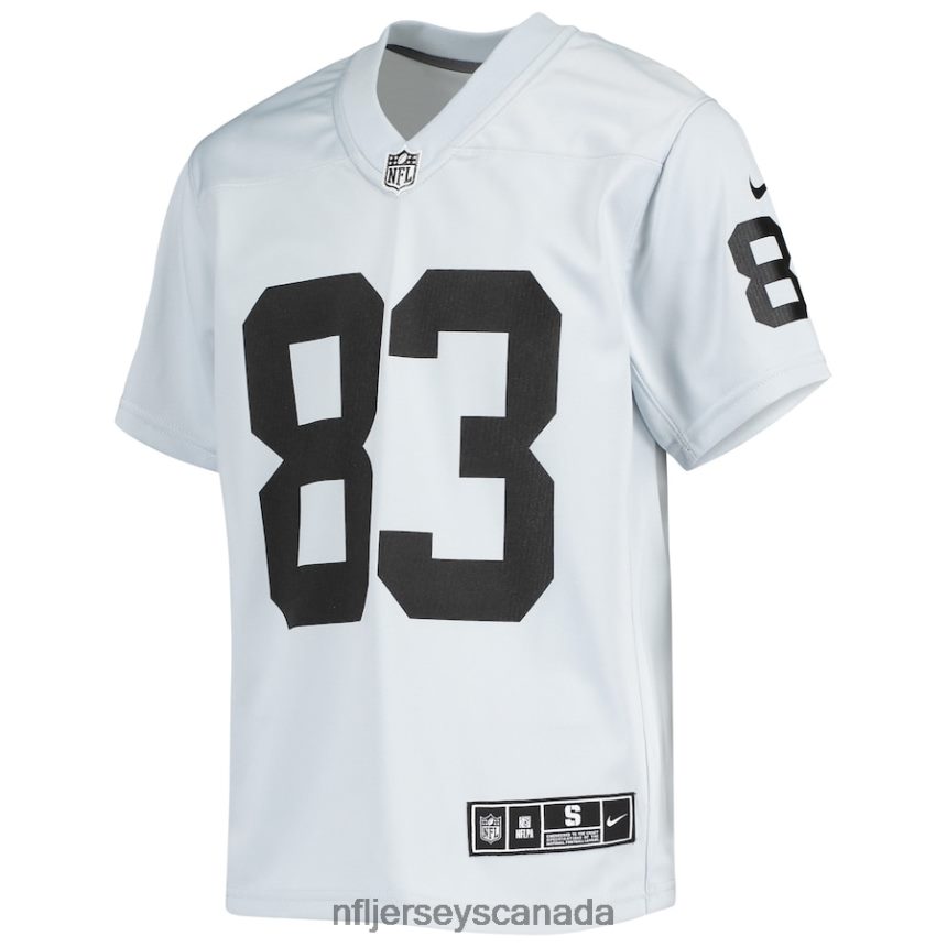 Youth Las Vegas Raiders Darren Waller Nike Silver Inverted Team Game Jersey Clothing NFL TBXFR62944