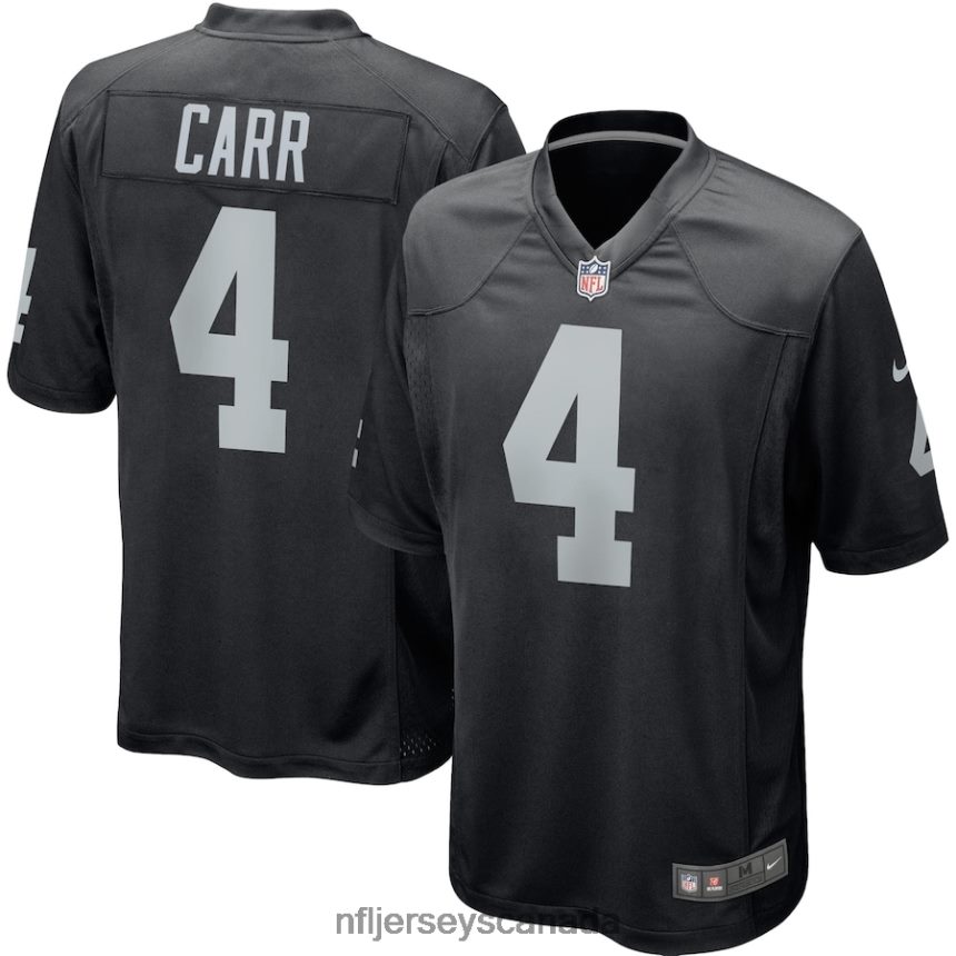 Youth Las Vegas Raiders Derek Carr Nike Black Team Color Game Jersey Clothing NFL TBXFR6862