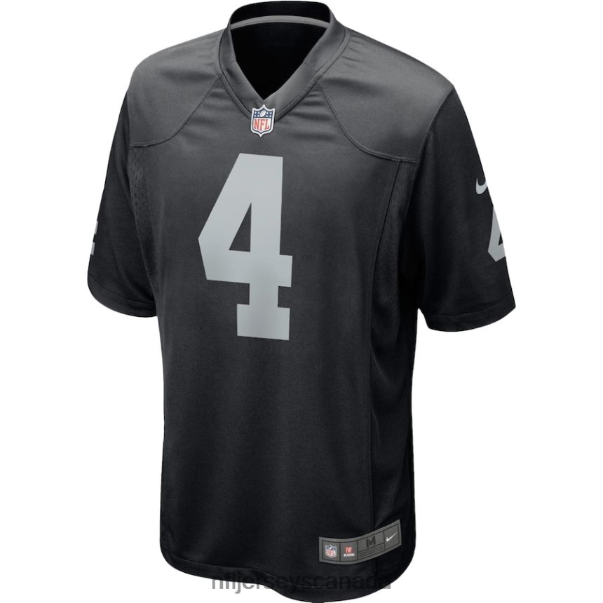 Youth Las Vegas Raiders Derek Carr Nike Black Team Color Game Jersey Clothing NFL TBXFR6862