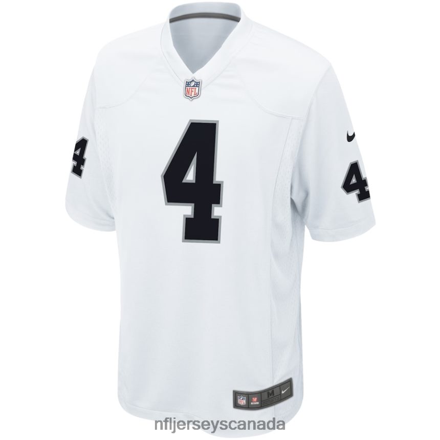 Youth Las Vegas Raiders Derek Carr Nike White Game Jersey Clothing NFL TBXFR61251