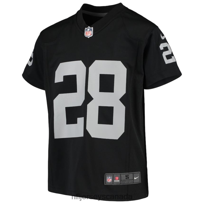 Youth Las Vegas Raiders Josh Jacobs Nike Black Game Jersey Clothing NFL TBXFR6717