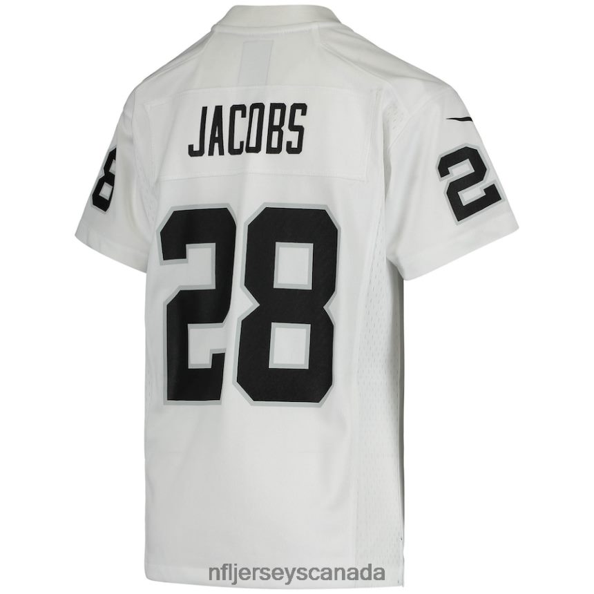 Youth Las Vegas Raiders Josh Jacobs Nike White Game Jersey Clothing NFL TBXFR6824