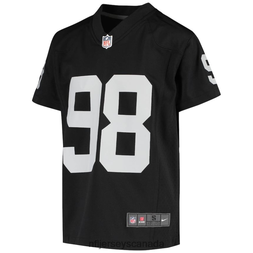 Youth Las Vegas Raiders Maxx Crosby Nike Black Game Jersey Clothing NFL TBXFR6270