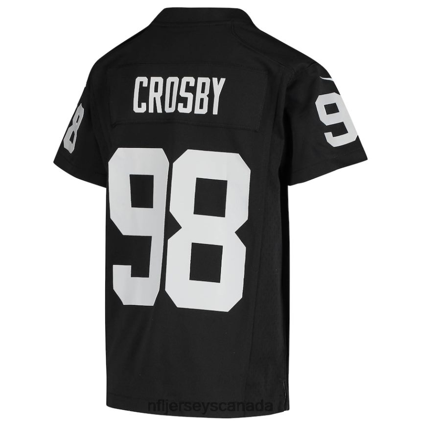 Youth Las Vegas Raiders Maxx Crosby Nike Black Game Jersey Clothing NFL TBXFR6270