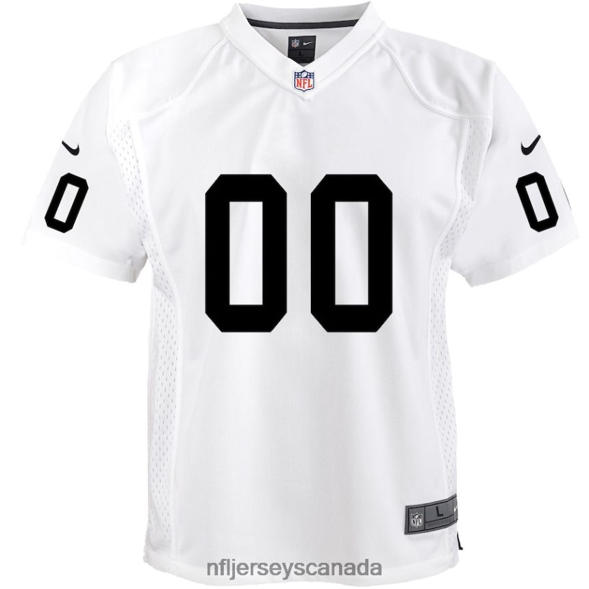 Youth Las Vegas Raiders Nike White Team Custom Game Jersey Clothing NFL TBXFR61275