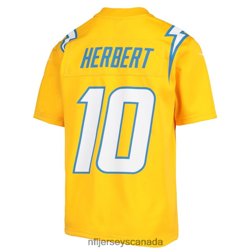 Youth Los Angeles Chargers Justin Herbert Nike Gold Inverted Team Game Jersey Clothing NFL TBXFR61382