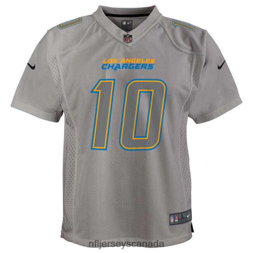 Youth Los Angeles Chargers Justin Herbert Nike Gray Atmosphere Game Jersey Clothing NFL TBXFR62969