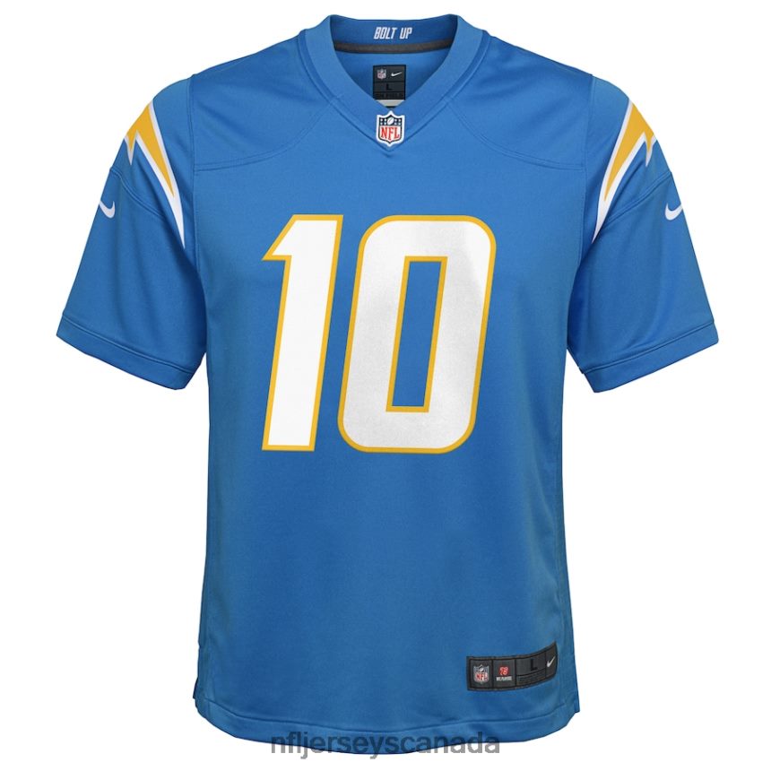 Youth Los Angeles Chargers Justin Herbert Nike Powder Blue Game Jersey Clothing NFL TBXFR6346