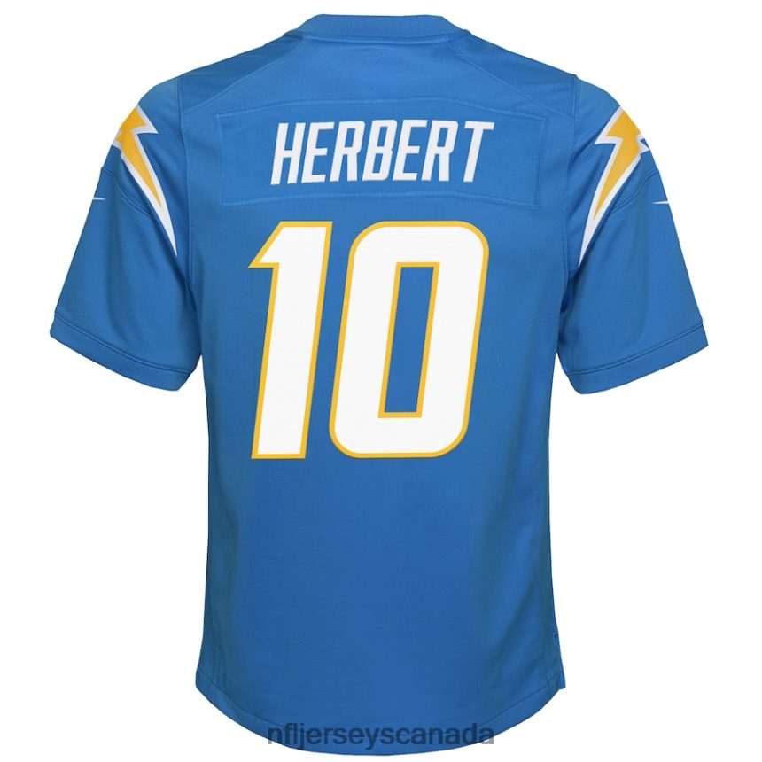 Youth Los Angeles Chargers Justin Herbert Nike Powder Blue Game Jersey Clothing NFL TBXFR6346