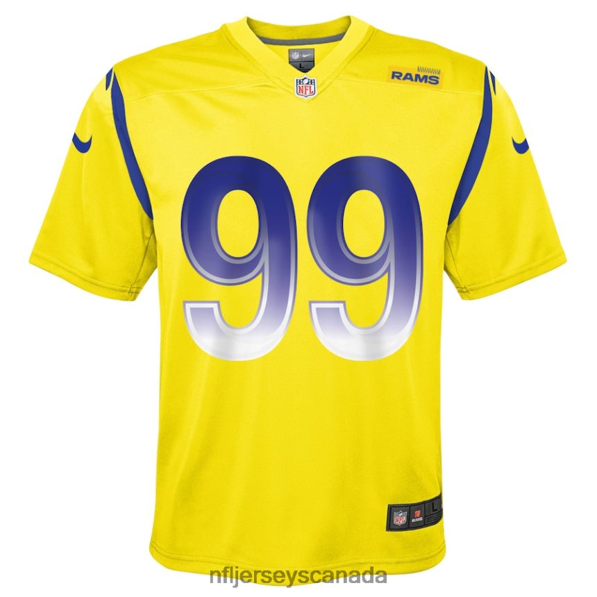 Youth Los Angeles Rams Aaron Donald Nike Gold Inverted Game Jersey Clothing NFL TBXFR62252