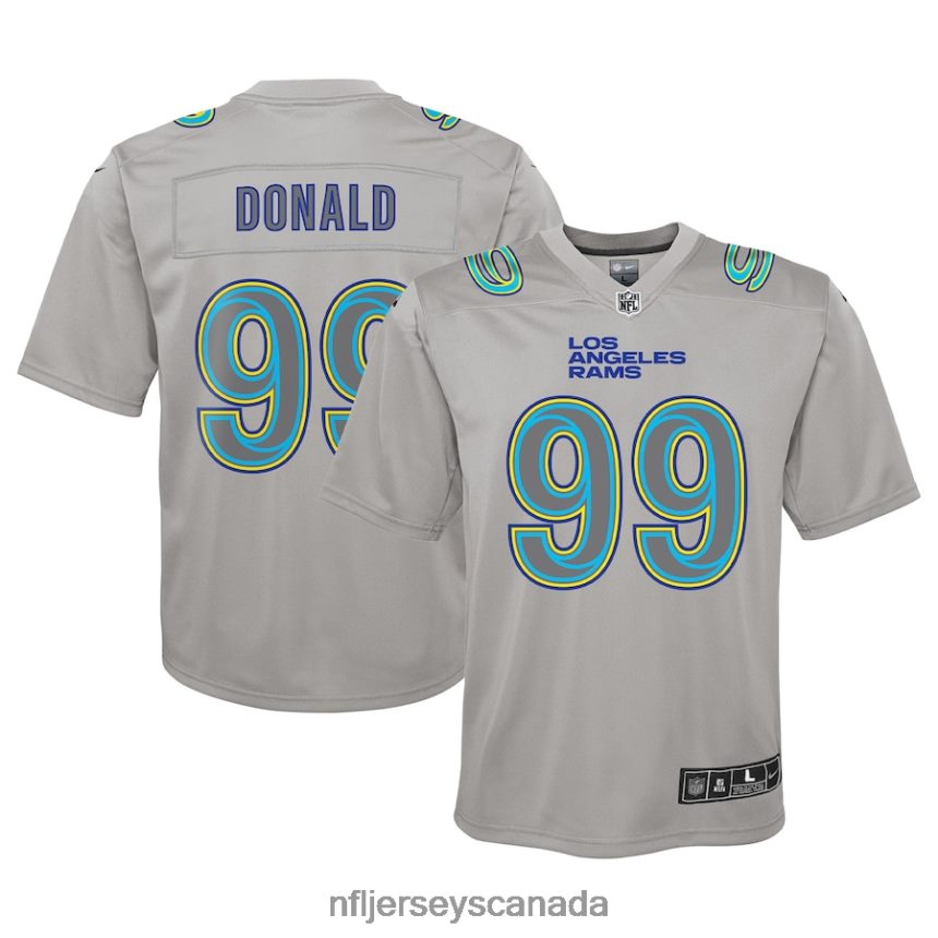 Youth Los Angeles Rams Aaron Donald Nike Gray Atmosphere Game Jersey Clothing NFL TBXFR63546