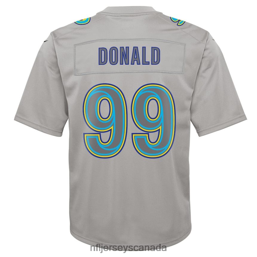 Youth Los Angeles Rams Aaron Donald Nike Gray Atmosphere Game Jersey Clothing NFL TBXFR63546
