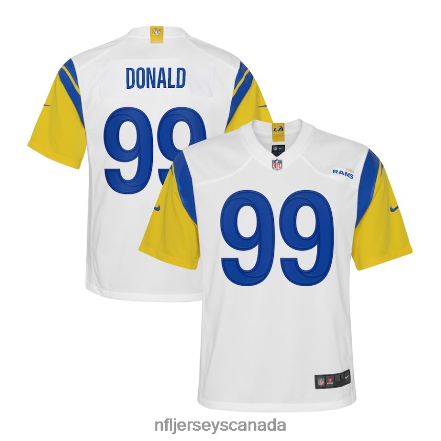 Youth Los Angeles Rams Aaron Donald Nike White Alternate Game Jersey Clothing NFL TBXFR6813