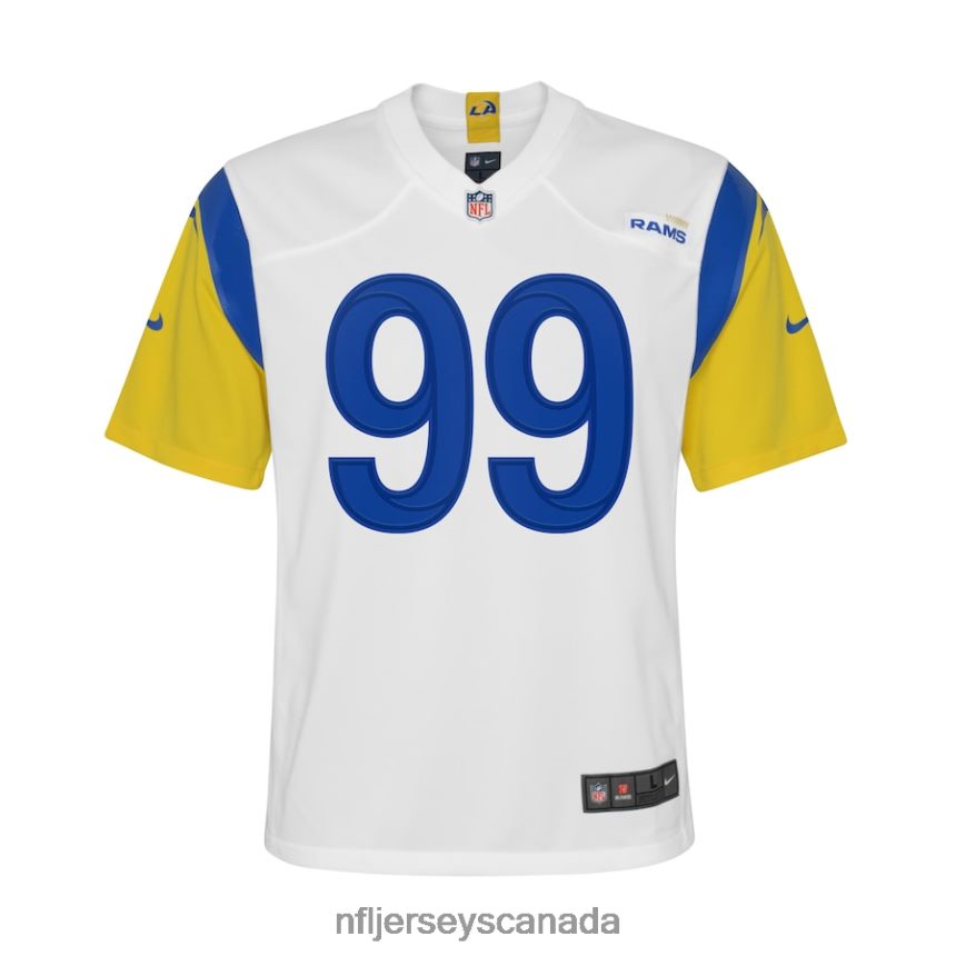 Youth Los Angeles Rams Aaron Donald Nike White Alternate Game Jersey Clothing NFL TBXFR6813