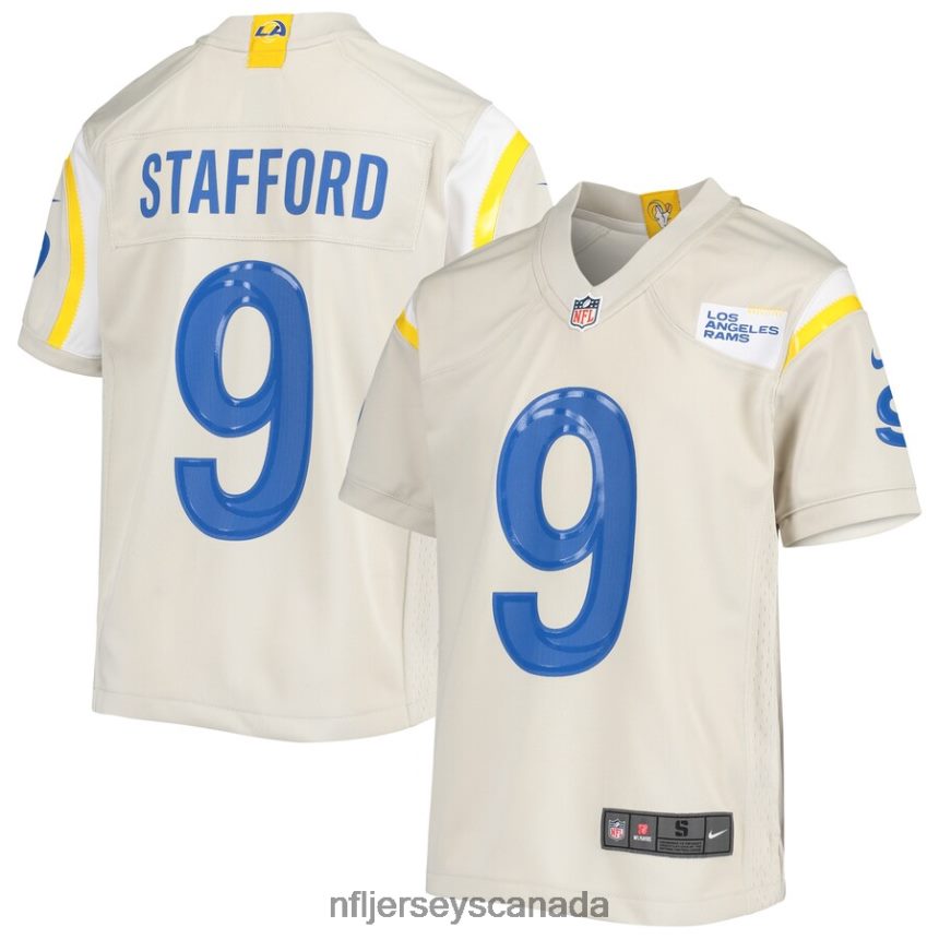 Youth Los Angeles Rams Matthew Stafford Nike Bone Game Jersey Clothing NFL TBXFR62253