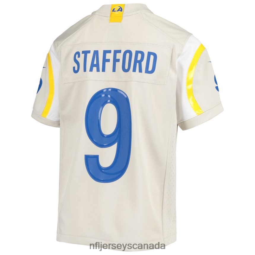 Youth Los Angeles Rams Matthew Stafford Nike Bone Game Jersey Clothing NFL TBXFR62253