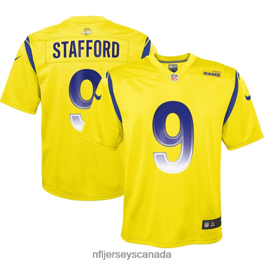 Youth Los Angeles Rams Matthew Stafford Nike Gold Inverted Game Jersey Clothing NFL TBXFR63673