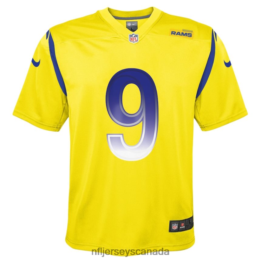 Youth Los Angeles Rams Matthew Stafford Nike Gold Inverted Game Jersey Clothing NFL TBXFR63673