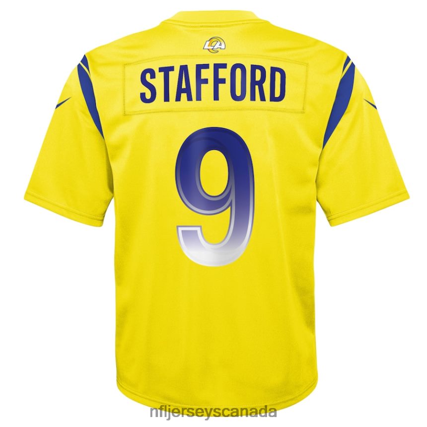 Youth Los Angeles Rams Matthew Stafford Nike Gold Inverted Game Jersey Clothing NFL TBXFR63673