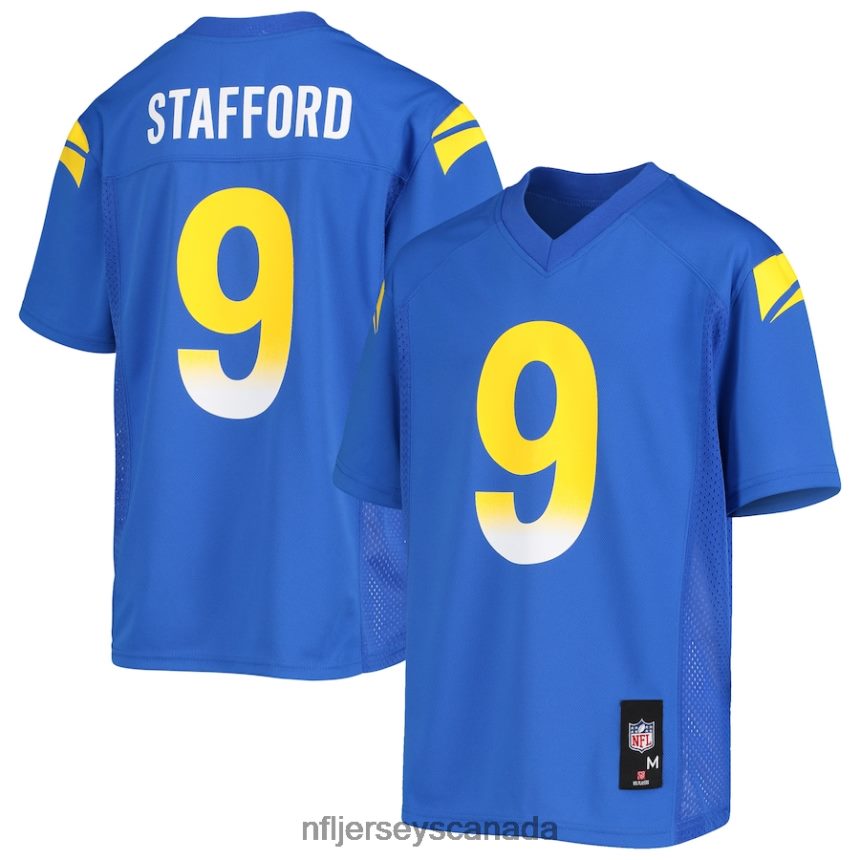 Youth Los Angeles Rams Matthew Stafford Royal Replica Player Jersey Clothing NFL TBXFR62550