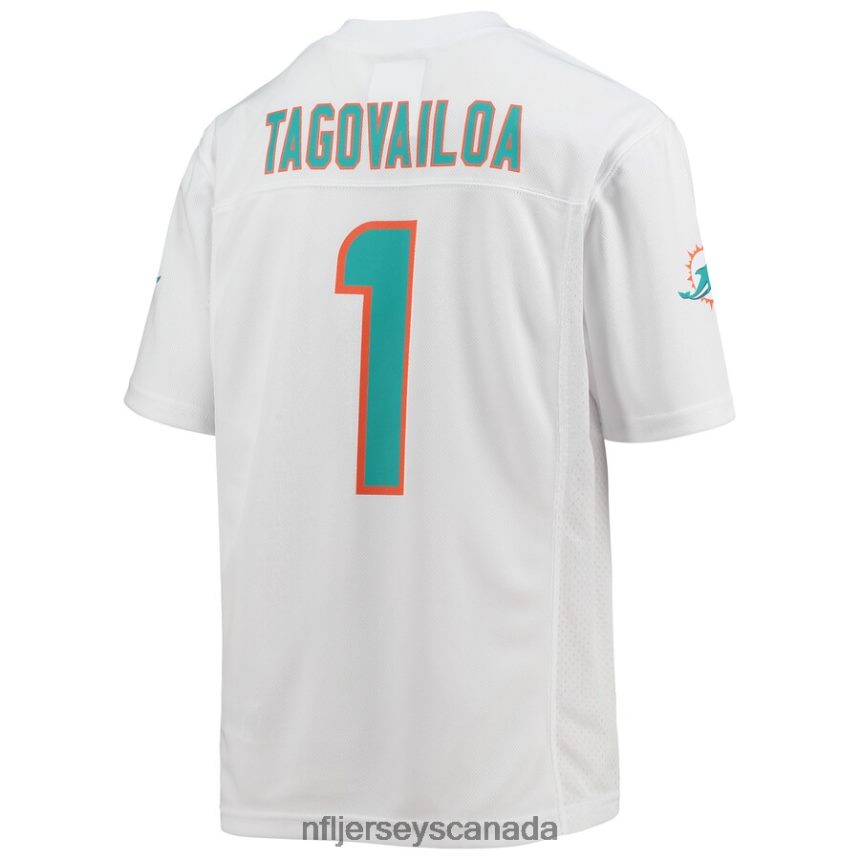 Youth Miami Dolphins Tua Tagovailoa White Replica Player Jersey Clothing NFL TBXFR6253