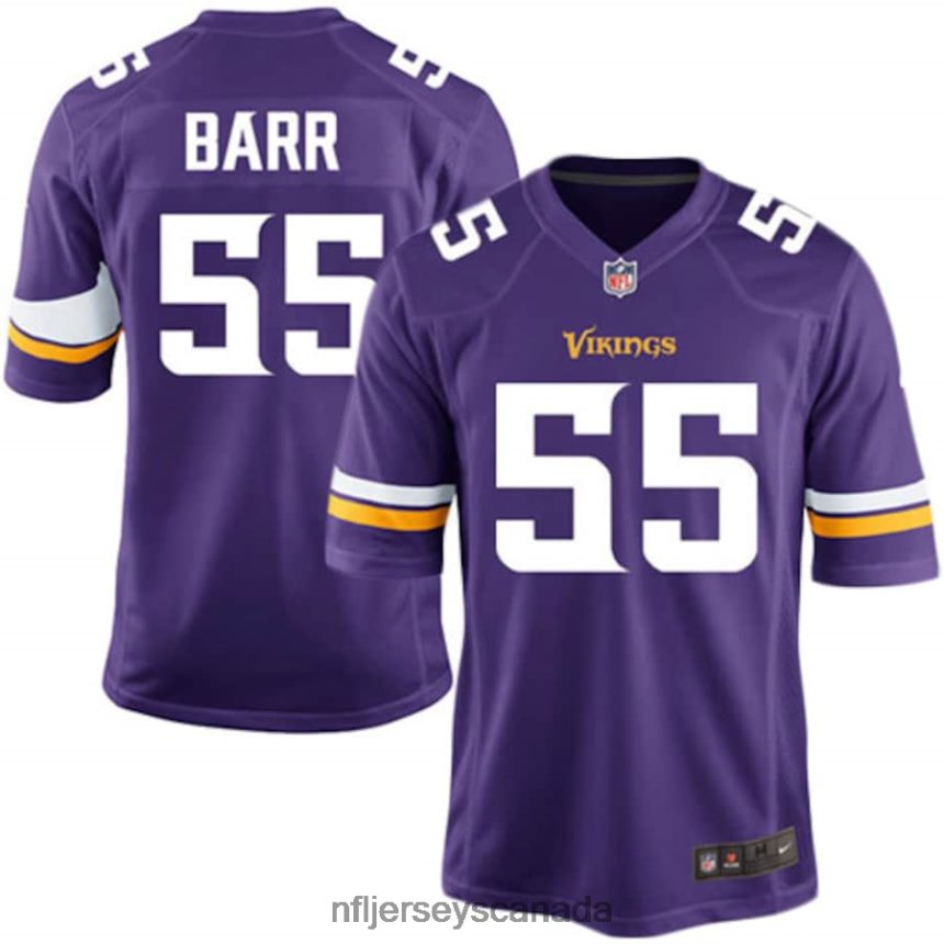 Youth Minnesota Vikings Anthony Barr Nike Purple Team Color Game Jersey Clothing NFL TBXFR62529