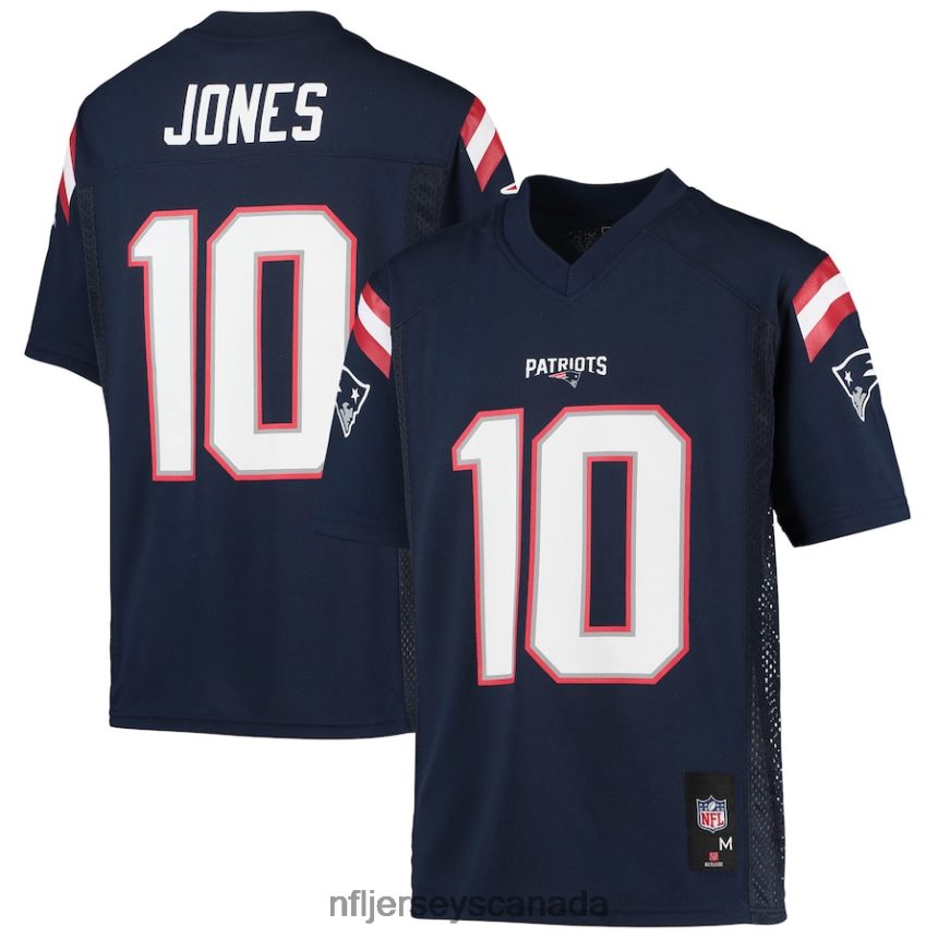 Youth New England Patriots Mac Jones Navy Replica Player Jersey Clothing NFL TBXFR62245
