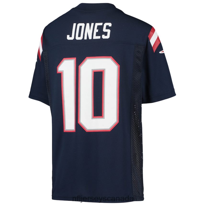 Youth New England Patriots Mac Jones Navy Replica Player Jersey Clothing NFL TBXFR62245