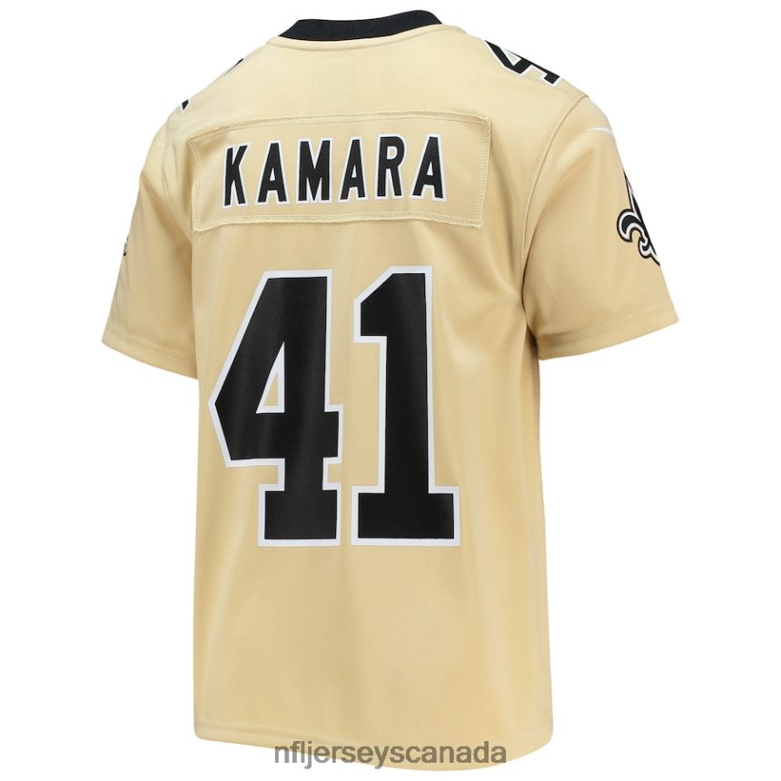 Youth New Orleans Saints Alvin Kamara Nike Gold Inverted Team Game Jersey Clothing NFL TBXFR63696